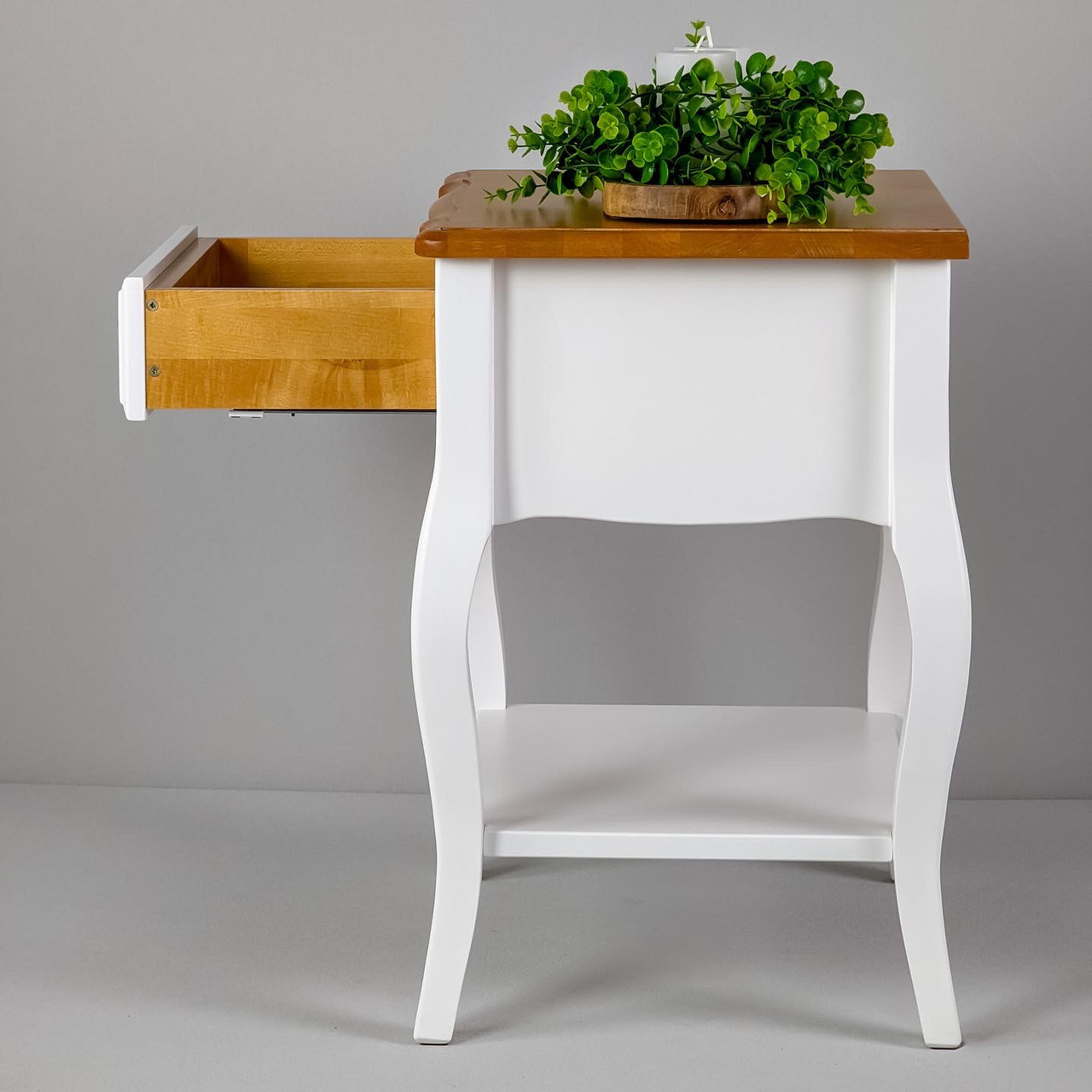 Прикроватная тумба "Моне" с одним ящиком с контрасной столешней Прикроватная тумба "Моне" с одним ящиком с контрасной столешней