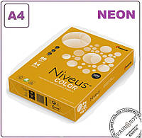 Бумага цветная неоновая NIVEUS оранжевая, NEOOR, А4/80, 500 л. (A4.80.NVN.NEOOR.500)