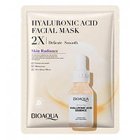 Тканевая маска для лица Bioaqua Hyaluronic Acid 2X Facial Mask, с гиалуроновой кислотой