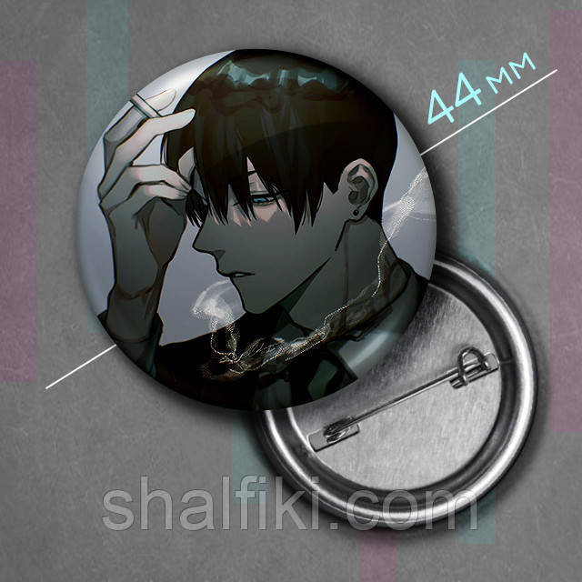 "Акі Хаякава (Людина бензопила / Chainsaw man)" значок круглий на булавці Ø44 мм, фото 1