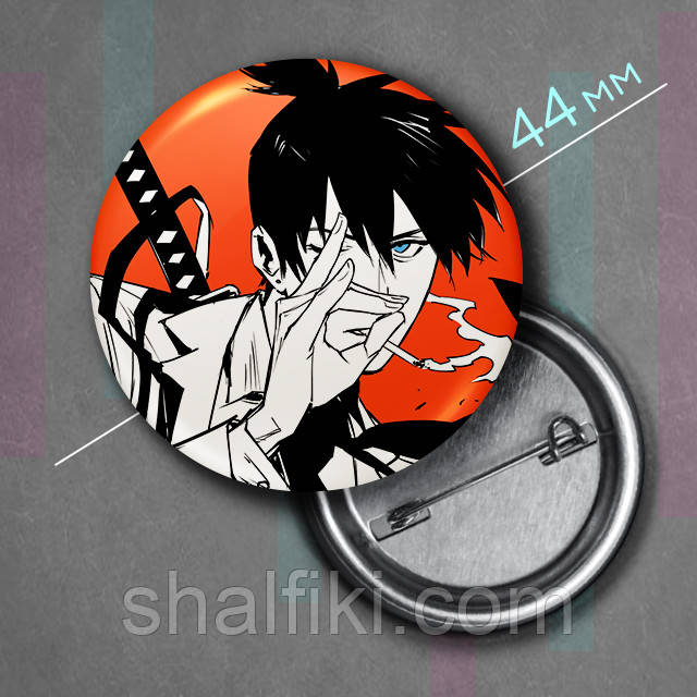 "Акі Хаякава (Людина бензопила / Chainsaw man)" значок круглий на булавці Ø44 мм, фото 1