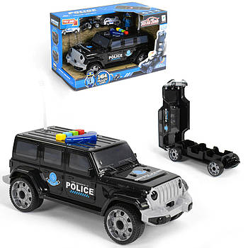 Поліцейська машина-гараж на батарейках (3 машинки, світлові та звукові ефекти, в коробці) 660 А-254