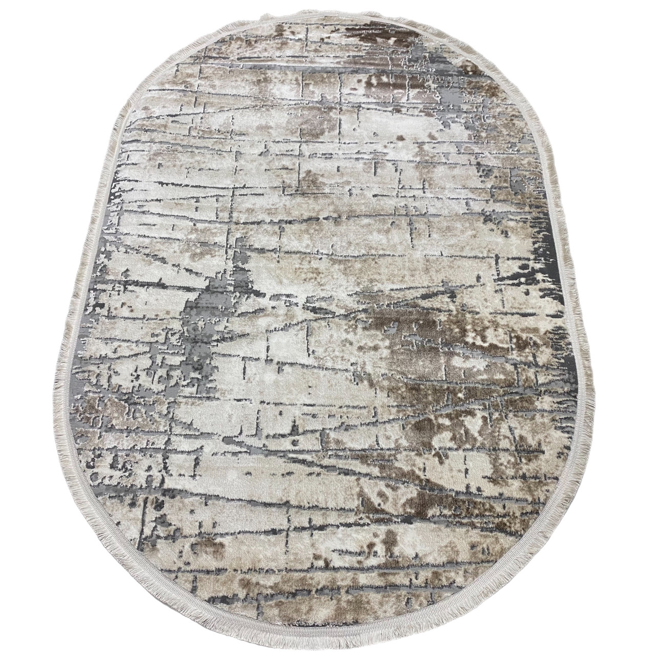 200 x 290 см Galya 3802 poly/gri овал килим на підлогу у вітальні або спальні.