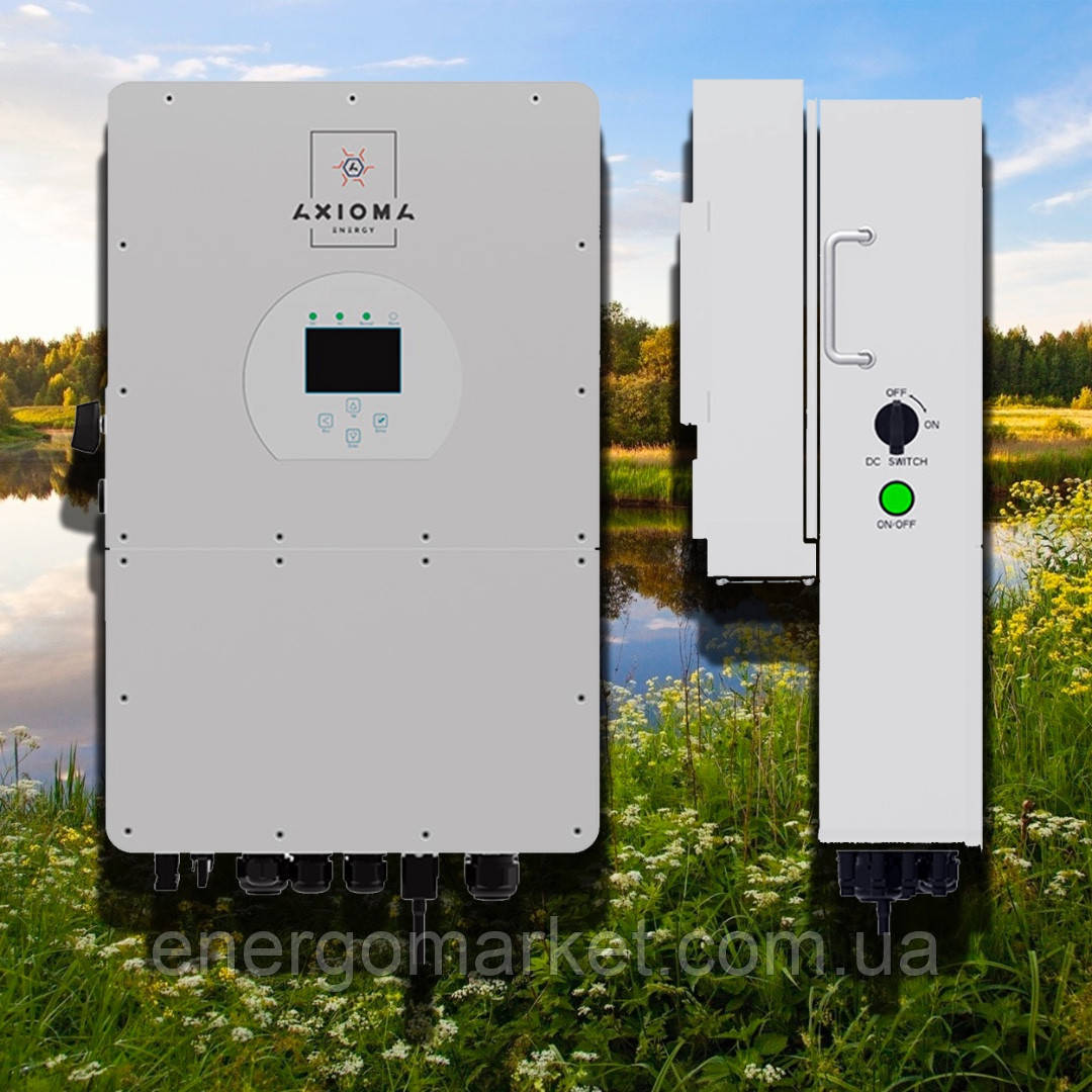 Гібридний трифазний інвертор AXIOMA energy ISGRID-HV 15000 (15кВт/Високовольтний)