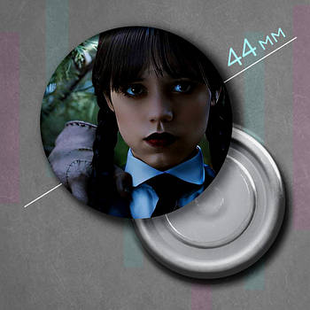 "Венздей Аддамс (Венздей / Wednesday)" магніт круглий Ø44 мм