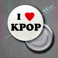 "I love Kpop" магнит круглый Ø44 мм