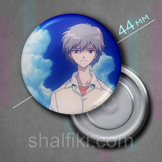 "Каору Нагіса (Євангеліон / Evangelion)" магніт круглий Ø44 мм, фото 1