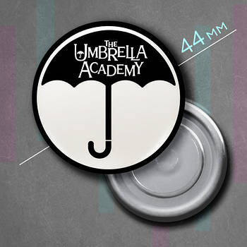 "Академия Амбрелла / Umbrella Academy" магніт круглий Ø44 мм