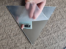 Дзеркальні пластикові наклейки Композиція з ромбів і трикутників 8 шт. набір Б317-8, фото 3