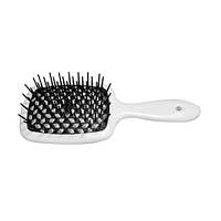 Расческа для волос, белая с черным Janeke Superbrush White with Black