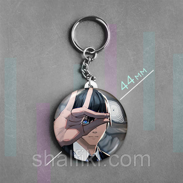 "Акі Хаякава (Людина бензопила / Chainsaw man)" брелок круглий Ø44 мм, фото 1