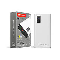 Повербанк TITANUM 727S 20000mAh 22.5W  Білий