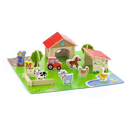 Дерев'яний конструктор Ферма Viga Toys
