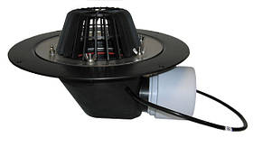 Покрівельна лійка горизонтальний випуск із затискним елементом та підігрівом HL64.1