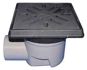 Дворовий трап серії Perfekt DN110 горизонтальний випуск HL605.1