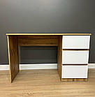 Комп'ютерний стіл з 3 шухлядами без ручок для дому, фото 3