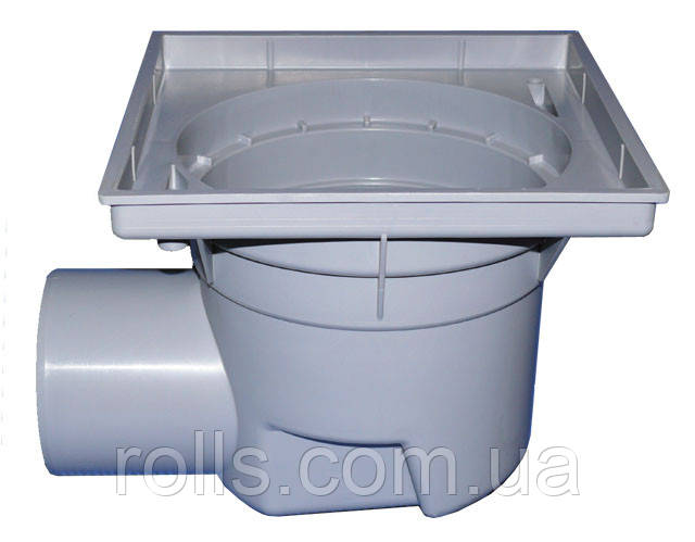 Корпус дворового трапу серії Perfekt DN110 горизонтальний 244х244мм ПП HL605K, фото 1