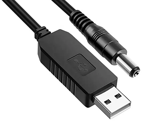 Кабель з перетворювачем USB 5V - DC 5.5-2.1/12V для роутера, відеокамери