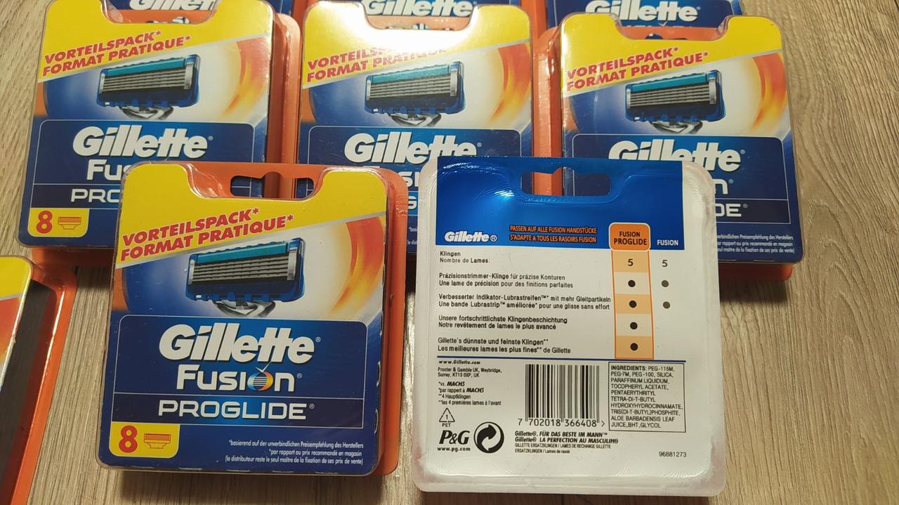 Лезвия.кассеты, картриджи Gillette Fusion Proglide 8 шт / Жилет Фьюжн ...