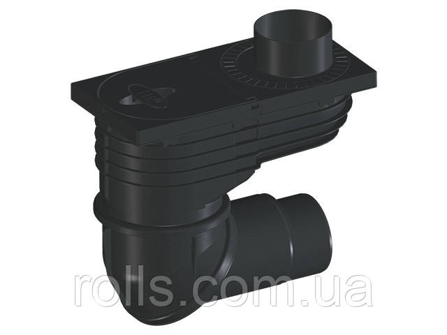 Дощоприймач DN80/100/120 із шарнірним відведенням DN110/125, листовловлювач, запахозапірний пристрій, HL600N
