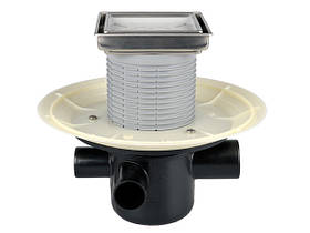 Трап для внутрішніх приміщень з гідрозатвором та зворотним клапаном, горизонтальний DN50 HL304-3020