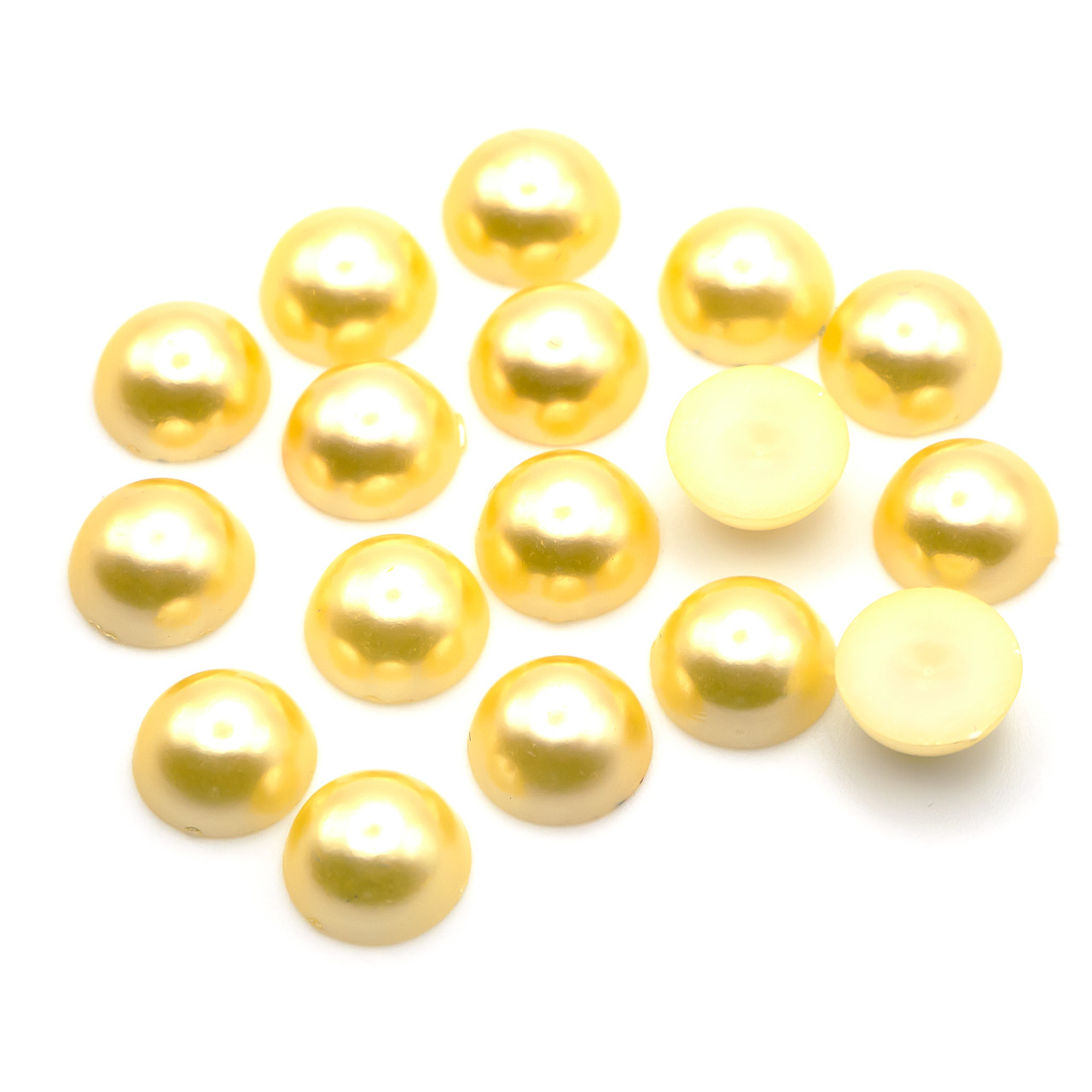 Напівнамистини акрилові 8 мм +-200 шт. Жовтий, фото 1