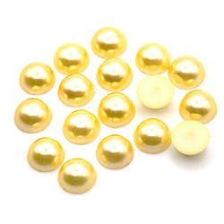 Напівнамистини акрилові 8 мм +-200 шт. Жовтий
