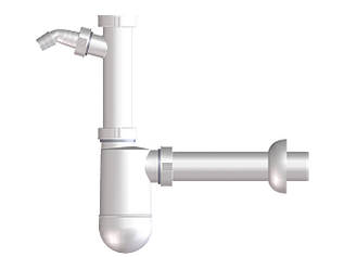 Сифон для мийок DN40х5/4" з підключенням пральної або посудомийної машини HL132.1/40