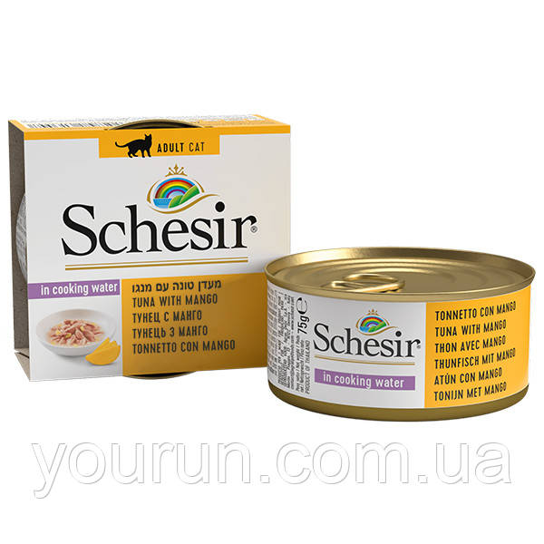 Schesir (Шезір) Tuna Mango вологий корм для кішок тунець з манго, банка 75гр
