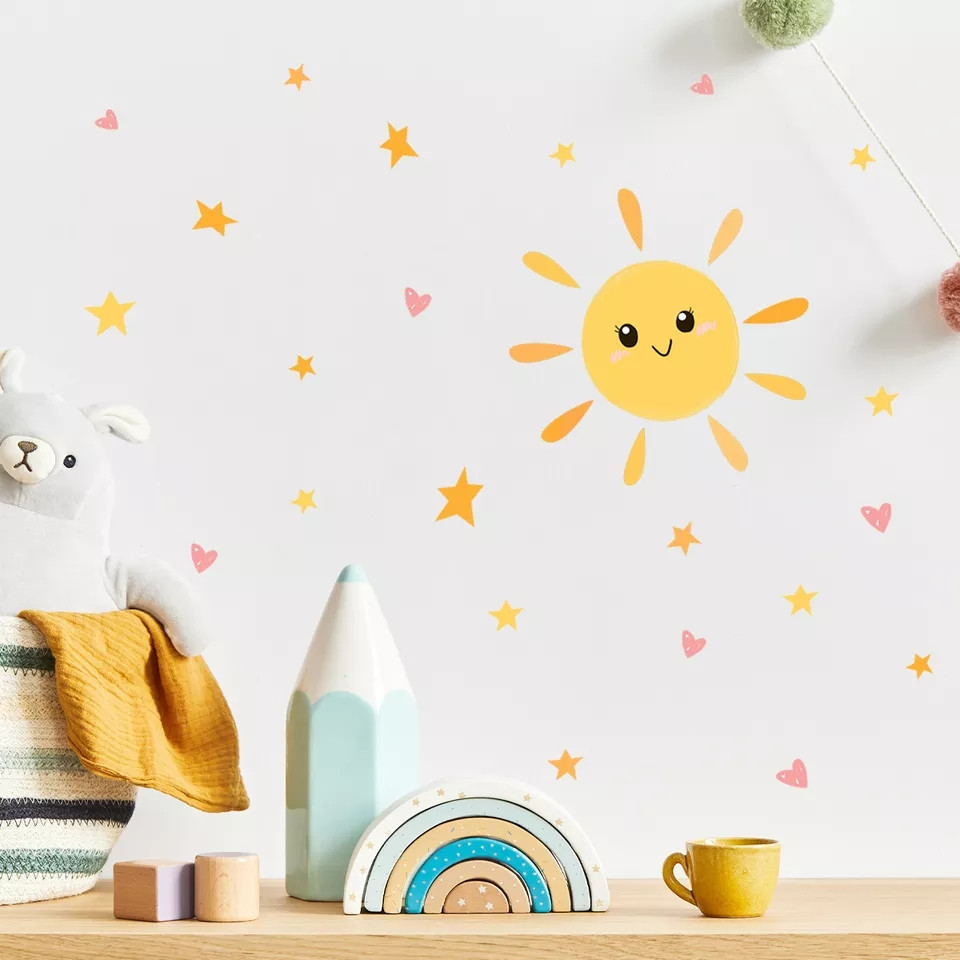 Вінілові наклейки на стіну Сонце - Beautiful life (30 х 30 см) Б453-2