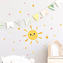 Вінілові наклейки на стіну Сонце - Beautiful life (30 х 30 см) Б453-2, фото 6