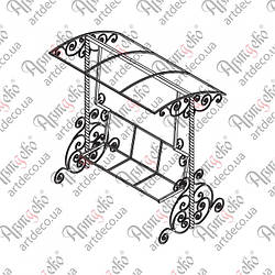 Кована гойдалка з навісом 2000х2200х1280 КОМПЛЕКТ ЕЛЕМЕНТІВ