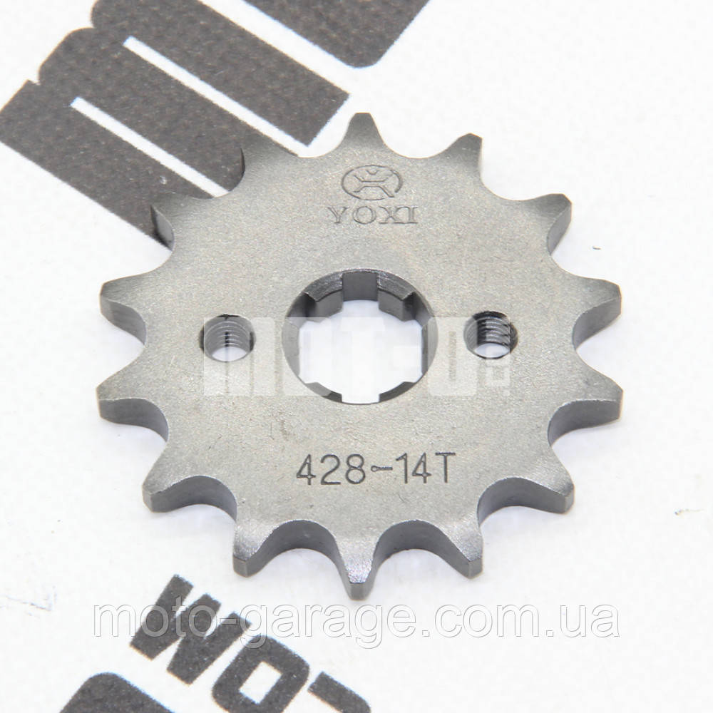 Зірка передня Delta Alpha 428x14 Musstang МТ125-8 F (FIT 2018) (ШЛІЦ 4ММ) BAJAJ, фото 1