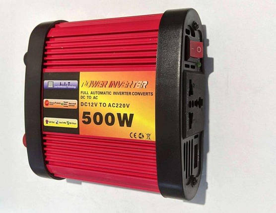 Автомобільний інвертор Power Inverter 12V-220V CMS-500W, фото 2