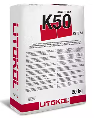 Цементний клей LITOKOL Powerflex K50 сірий 20кг