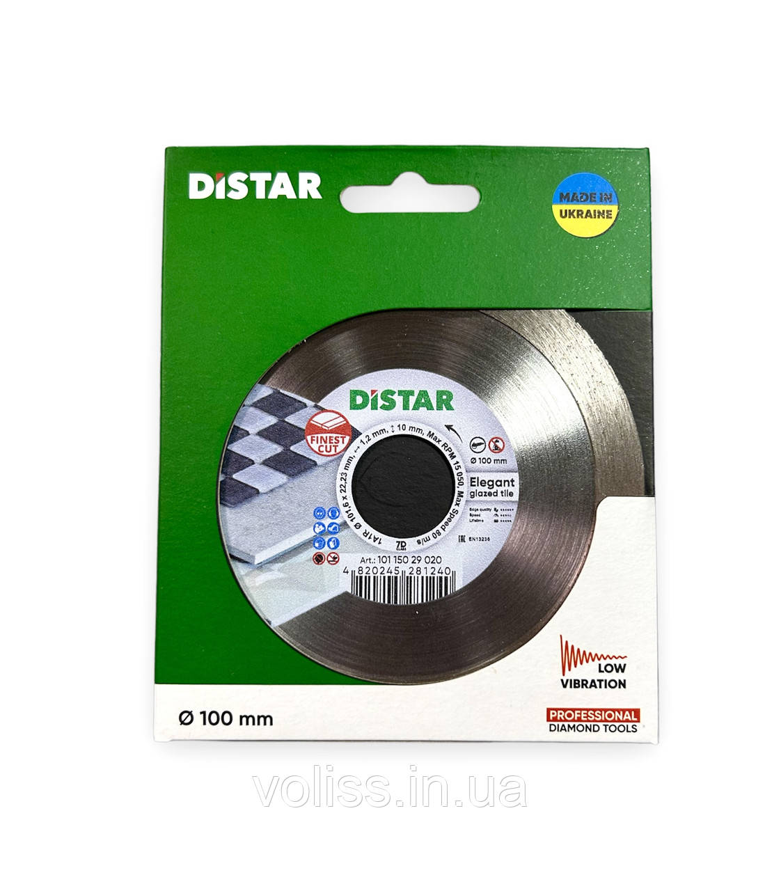 Круг алмазний відрізний 100мм Distar Elegant (плитка)