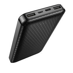 Портативна батарея повербанк Power Bank Borofone BJ3 10000mAh / 2 x USB / 1 x Type - C - Black