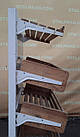 Торгові хлібні стелажі «Модерн» 190х95 см., на 4 лотки, кремові, Б/у, фото 7