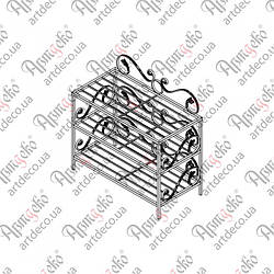 Кована полиця для взуття в передпокій  800х600х400 КОМПЛЕКТ ЕЛЕМЕНТІВ