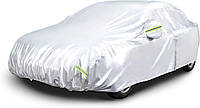 Серебряный водонепроницаемый автомобильный чехол Amazon Basics - 150D Oxford, седаны до 170"(432см)/черный 255