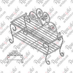 Кована полиця для взуття в передпокій  1100х880х400КОМПЛЕКТ ЕЛЕМЕНТІВ