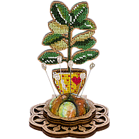 FLK-286 Растение в горшке набор для вышивания бисером по дереву игольницы
