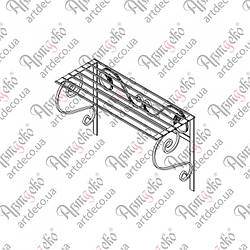 Кована полиця для взуття в передпокій  800х500х300 КОМПЛЕКТ ЕЛЕМЕНТІВ