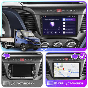Штатна магнітола Lesko для IVECO Daily VI Рестайлінг 2019-н.в. екран 9" 2/32Gb 4G Wi-Fi GPS Top Івеко, фото 4
