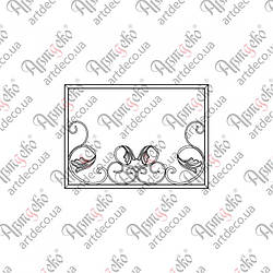 Ковані дверцята для каміна 720х520 КОМПЛЕКТ ЕЛЕМЕНТІВ