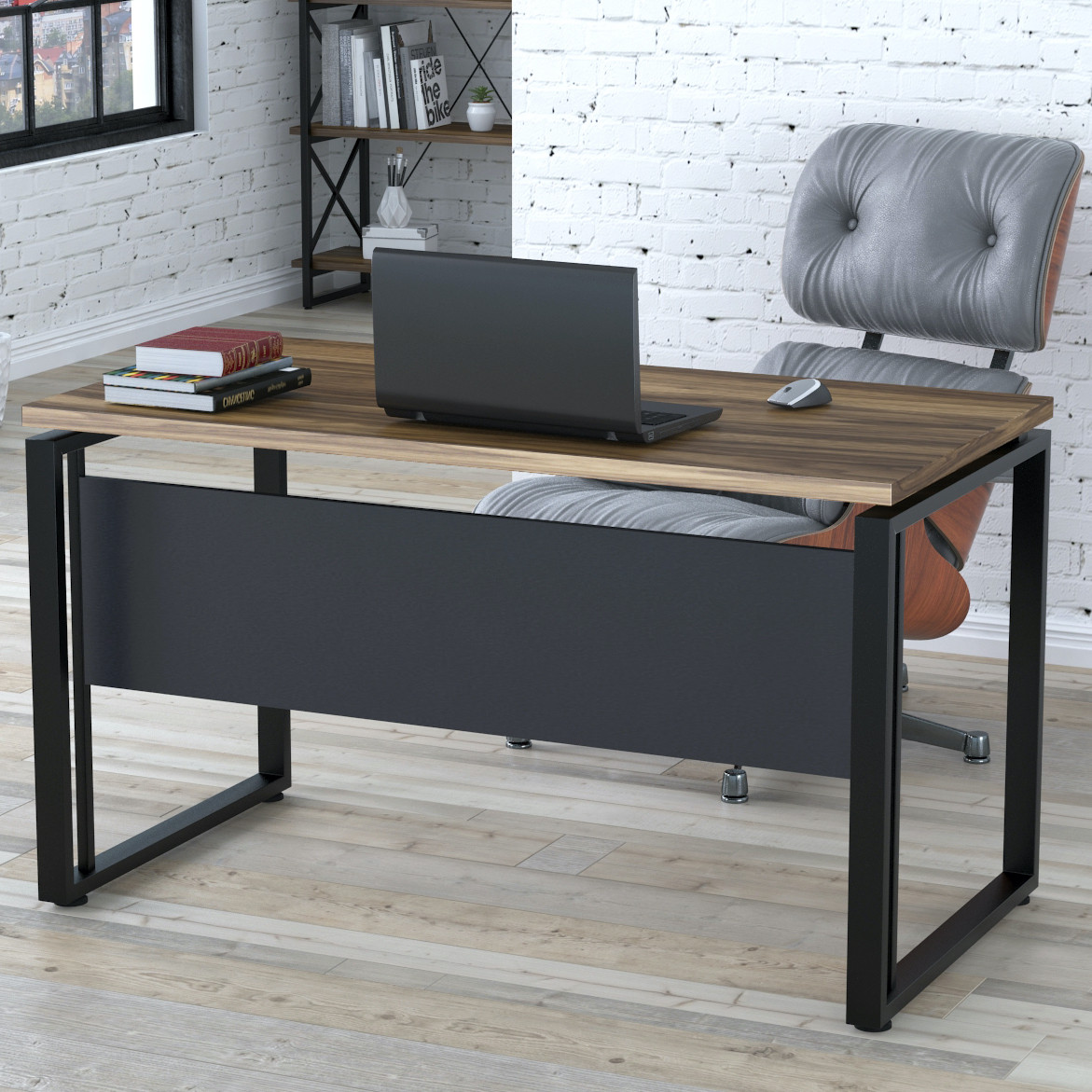 Стіл офісний G-135-32 з царгою (1350*700) TM Loft design