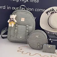Молодіжний рюкзак для дівчат Стефані, 3 в 1 в наборі з круглим клатчем і візитницею