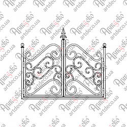 Ковані дверцята для каміна 780х550 КОМПЛЕКТ ЕЛЕМЕНТІВ