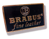 Шильдик Brabus fine leather в сидения (бронза)