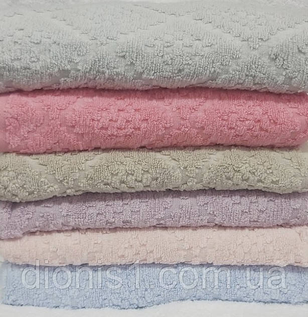 Рушник лицьовий Mikro cotton Туреччина розмір 50х90 6 шт. в уп., фото 1